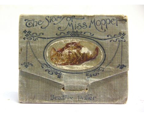 [CHILDRENS]  Potter, Beatrix. The Story of Miss Moppet, first edition, Warne, London, 1906, pale blue-grey cloth wallet style