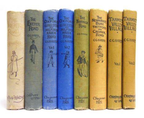 [TOPOGRAPHY]  Harper, Charles. The Brighton Road, first edition, Chatto &amp; Windus, London, 1892, original pink cloth, top 