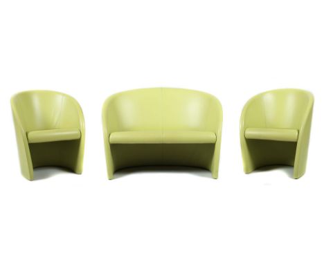 Vignelli, Lella und MassimoDesigner und Ehepaar, Zusammenarbeit 1971-2014, Zweisitzer-Sofa und 2 Sessel, Modell "Intervista" 