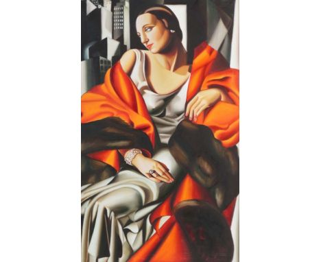 Lempicka, Tamara de (nach)Warschau 1898 - 1980 Cuernavaca, Malerin des Art Déco. "Portrait von Frau Boucard", Kopie des Damen
