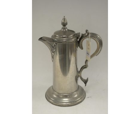 An Art Nouveau style silver plate flagon, by James Dickson &amp; Son, Sheffield; together with a copper bed warmer with eboni