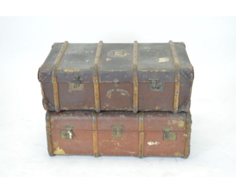 Two vintage trunks.