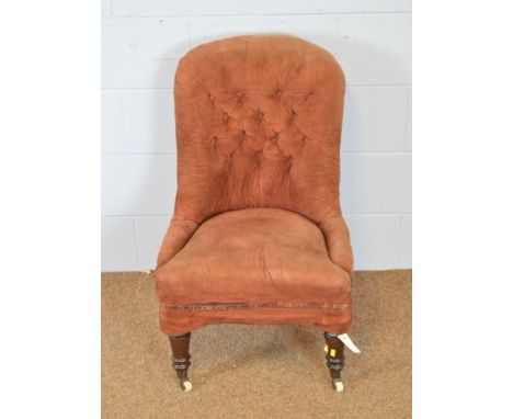 Victorian button back nursing chair.