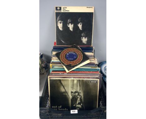 A collection of vinyl records, LPs and singles, to include: The Beatles on Parlophone Mono; Rolling Stones on Decca; Gerry Ra