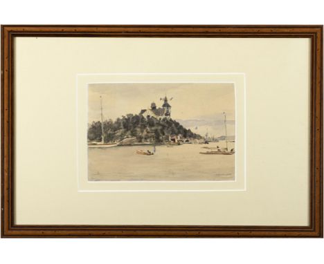 SIR MUIRHEAD BONE (1876-1953) Sunday at Saltsj&ouml;baden Signed 'Muirhead Bone' (lower right); also signed and inscribed ver