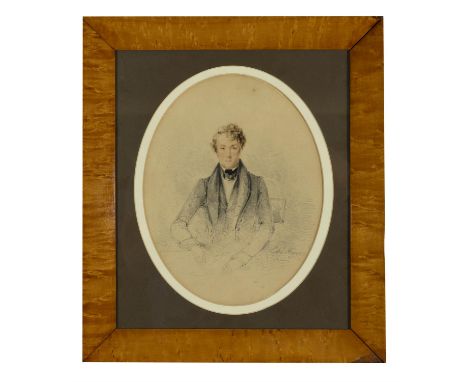 EDWARD HAYES RHA (1797-1864) Portrait of a GentlemanWatercolour over pencil on paper, oval, 27 x 21cmSigned