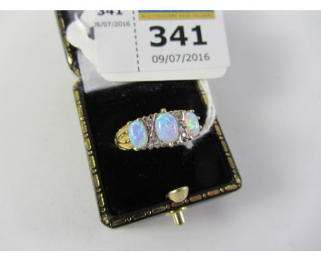 Three stone opal dress ring Condition Report Click here for further images, condition, auction times & delivery costs
