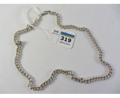 Heavy hallmarked silver chain necklace approx 50cm Condition Report Click here for further images, condition, auction times &