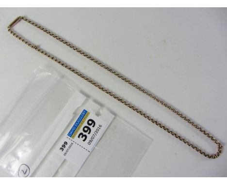 Rose gold chain necklace stamped 9c approx 5gm Condition Report Click here for further images, condition, auction times & del
