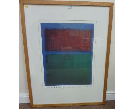'Earth and Green' large colour print after Mark Rothko (1903-1970)  69cm x 54cm Condition Report Click here for further image