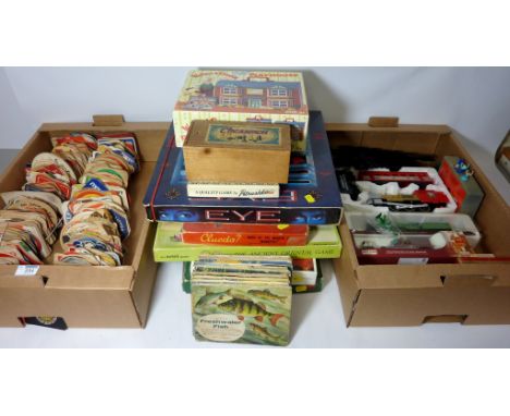 K & C Ltd Boxed wood chess set, old beer mats, battery railway set, model vehicles, old board games etc Condition Report Clic