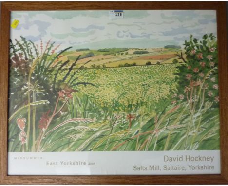 'A Gap in the Hedgerow' - Midsummer: East Yorkshire colour print after David Hockney dated 2004, 38cm x 56cm Condition Report