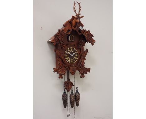 Modern cuckoo clock, H66cm CLOCKS & BAROMETERS - as we are not a retailer, these items are sold as seen and may or may not be