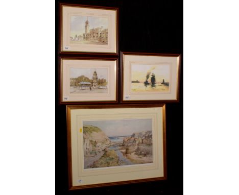 After Thomas Swift Hutton, “Staithes – Yorkshire Coast 1924”, Limited Edition, colour photolithograph numbered 38/750, 28.5cm