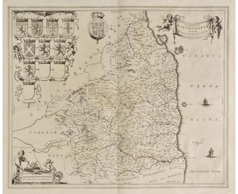 Northern Counties. A mixed collection of approximately 230 maps, 17th - 19th century, engraved maps of Northumberland, Cumber