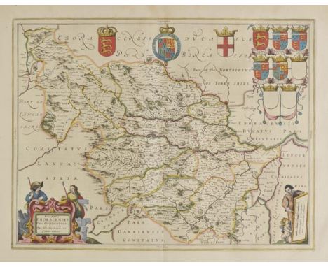 Yorkshire. Blaeu (Johannes), Ducatus Eboracensis pars Occidentalis; The West Riding of Yorke Shire, circa 1650, engraved map 