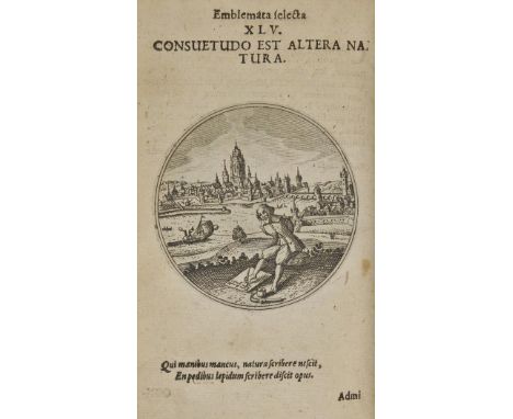 Camerarius (Joachim). Symbolorum et Emblematum Centuriae Quatuor, Quarum Prima Stirpium, Secunda Animalium Quadrupedium, Tert