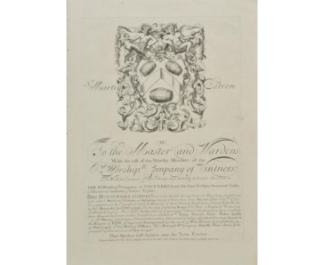 [London]. The Arms of the Twelve Principal Companies of the City of London], Thomas Bower, 1698,  portrait frontispiece (not 
