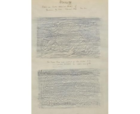 Armorial Bindings. An original manuscript book titled "Catalogue of a Collection of British Armorial Bindings", prepared by E
