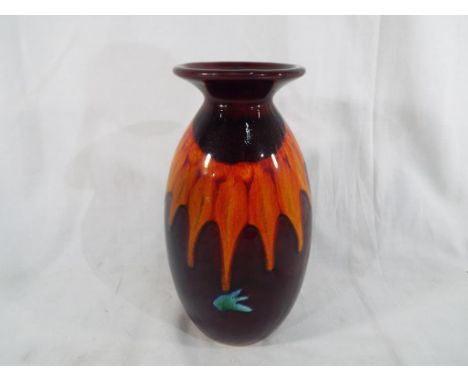 Anita Harris - a good quality ceramic vase by Anita Harris decorated in the Sunflower Sunset pattern, marked to the base and 