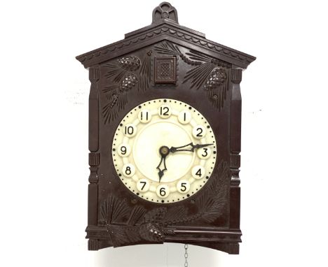 Mid to late 20th century Russian Cuckoo clock, baker light dial inscribed 'Majac' and 'Made in USSR', striking hammer on coil