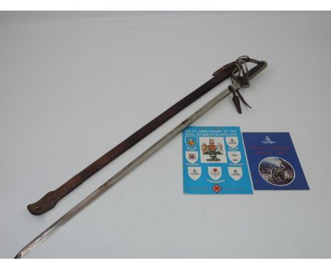 Royal Artillery Sword in Scabbard with Related Ephemera 