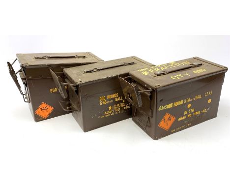 Assorted shotgun cartridges including primed 12-bore, loaded, .410, 20=bore, 9mm garden gun etc, contained in three portable 