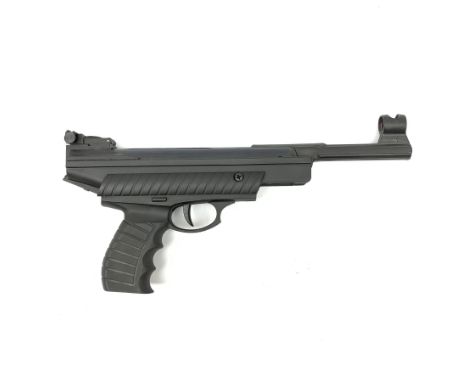 Hatsan Edgar Bros. Mod.25 Pellicano .177 air pistol with break barrel action L36cm. Looks virtually unused in box with manual