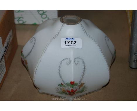 A vintage Art Deco floral pattern glass lamp shade