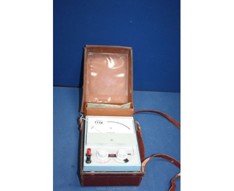 A Vintage Comark electronic Thermometer in original leather case