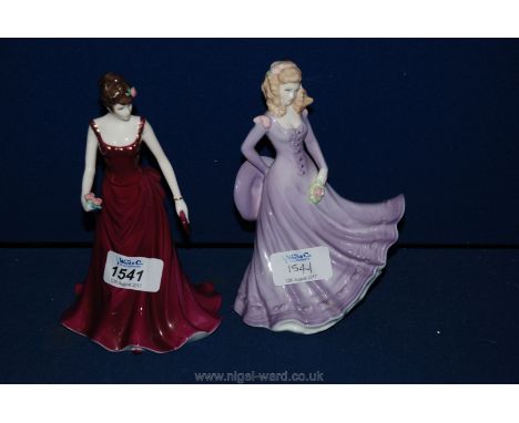 Two Royal Worcester figures from 'Les Petittes Series',  'Lisa' and 'Poppy' both 7" tall