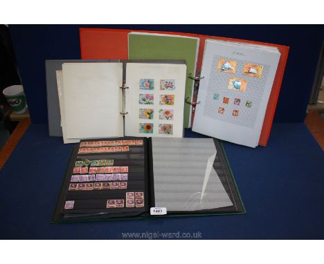 Three file type Stamp Albums and contents including Poland, Russia, Helvetia, Nigaragua, Netherlands, Mongolia, Dubai, etc.