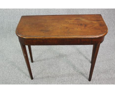 Card table, Georgian mahogany. H.70 W.90 D.92cm. 