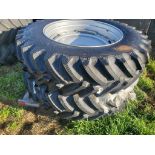 Titan Tires on Wheels 'Pair of 2' - 16.9R38. Case IH Wheels, -- Item Located @ 187 Marteeny Rd.