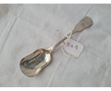 A Victorian long handled caddy spoon - London 1854 - by SHDC 