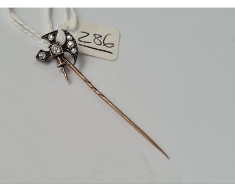 A 19th Century diamond topped stick pin