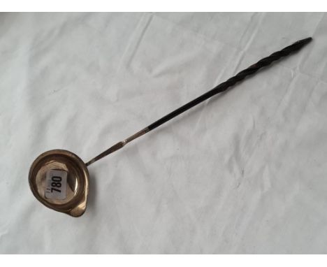 A Georgian tody ladle (unmarked ) with whale bone handle