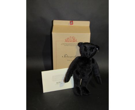 A boxed Steiff Schwarzbar black teddy bear, 35cm 