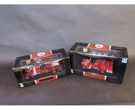 Two boxed Road Signature Fire Engines 1/24 scales 