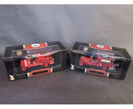 Two boxed Road Signature Fire Engines 1/24 scales 