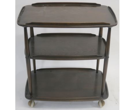 A dark Ercol three tier trolley Condition Report: Available upon request