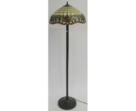 A modern Tiffany style standard lamp, 155cm high Condition Report: Available upon request