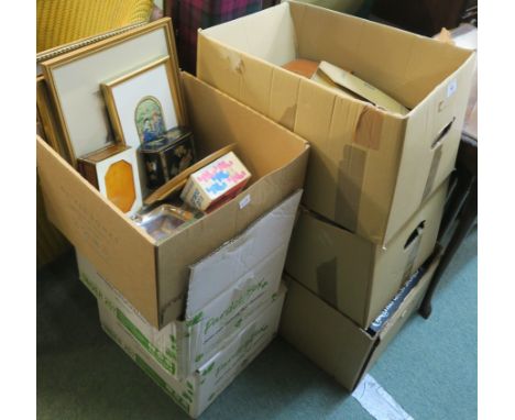 Six boxes of books ceramics, Automobile Association maps, etc (6) Condition Report: Available upon request