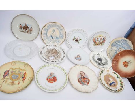 Quantity of commemorative plates for Victoria and others, various factories including Worcester (qty)