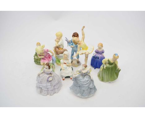 Group of  Royal Doulton and Royal Worcester Days of the Week figures designed by Doughty (qty)