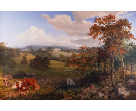 CIRCLE OF HENRY JOHN BODDINGTONAn extensive landscape with a country house beyond
oil on canvas
97 x 145cmCondition reportThe