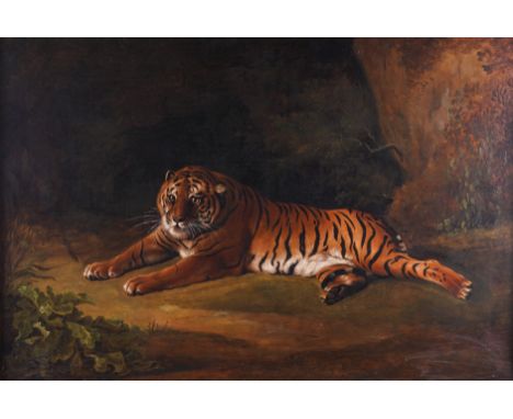 AFTER GEORGE STUBBSPortrait of The Royal Tiger
oil on canvas
78 x 117cm

Provenance
Purchased circa 1900 by the vendor's grea