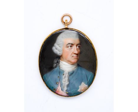 JOHN SMART (BRITISH, 1741-1811)Portrait miniature of Admiral Sir Charles Saunders (1715-1775), wearing the sash and breast st