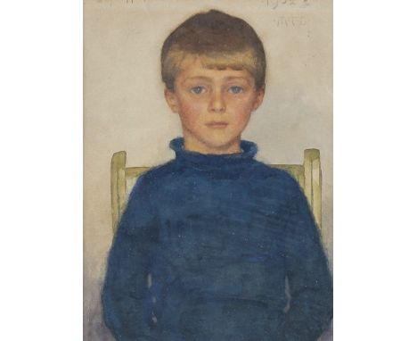 MARIA TUKE (BRITISH, 1861-1947)Portrait of Geoffrey Sainsbury, son of the artistsigned with initials and dated 'M.T.S. 1902' 