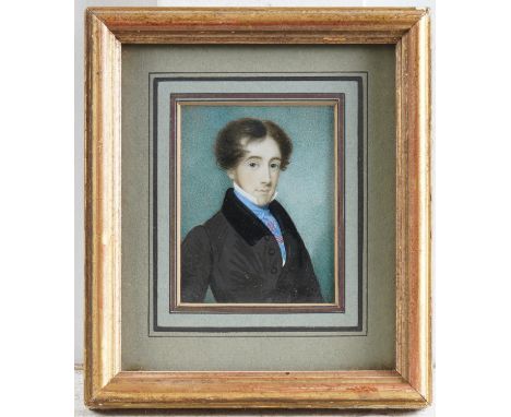 CHARLES FOOT TAYLER (BRITISH, 1794-1853)Portrait miniature of a gentleman in a brown coaton ivory (ref. P8S8N579)7cm highin a